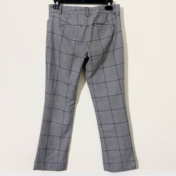 Express Columnist Plaid Houndstooth Boot Cut Ankle Pants Slacks Business Trouser - Picture 5 of 13